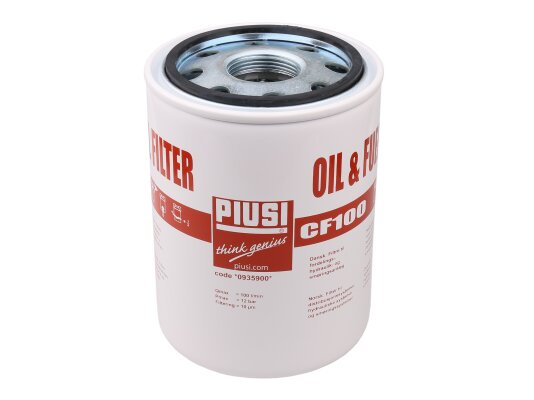 Cartucho de filtro de combustible y aceite Piusi 100 l/min, 10 µm, art: F0935900A.