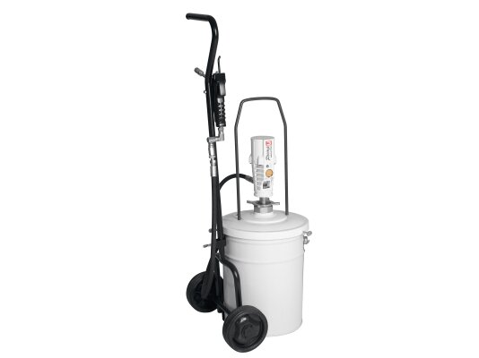 Bomba de grasa neumática con carro Samoa ENG-18/450, para barriles de 12 y 18 kg, art: 424150.