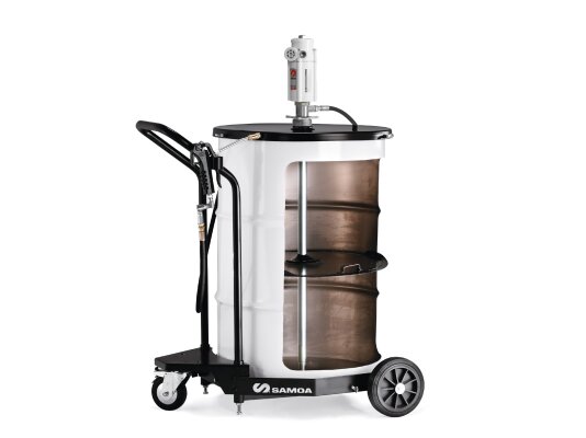 Mobile solid lubricant pneumatic pump Samoa ENG 200-3/920, for 185 kg drums, art: 426244.