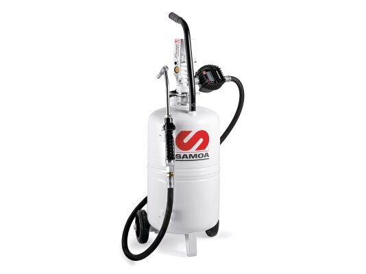 Dispensador de aceite neumático con caudalímetro Samoa DAC-25/21L, 25 l, art.: 327020.