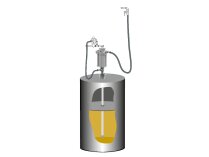Kit de bomba de grasa PumpMaster 3+3 para tambores Samoa de 185 kg, art. 429800