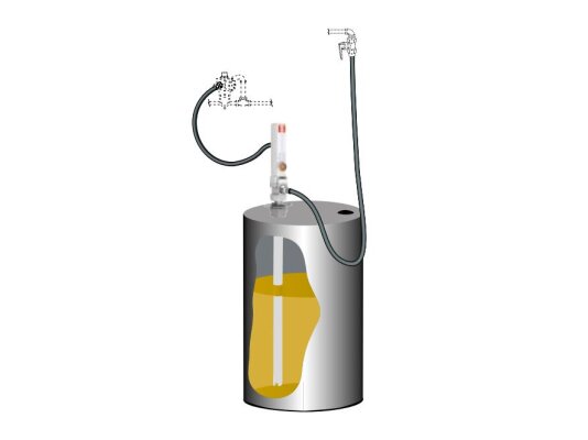 Oil drain kit with PM 2, 3:1 pump for drum