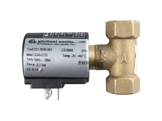 Válvula electromagnética de gas Giuliani Anello GSAVO15, art: 021.0030.001.