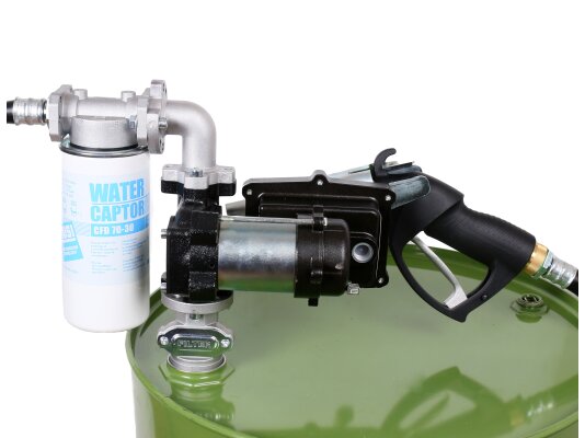 Piusi DRUM EX50 12V DC ATEX fuel pump with power cable + automatic nozzle, art: F00372040