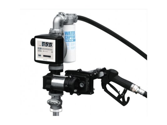 Piusi DRUM EX50 12V DC K33 ATEX refueling column with power cable + automatic nozzle, art: F0037503A