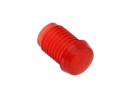 Tapa de bombilla de plástico roja, Ø6 mm, art: 0005120120