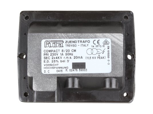 Transformador de encendido FIDA Compact 8/20 CM, art: TE082D.