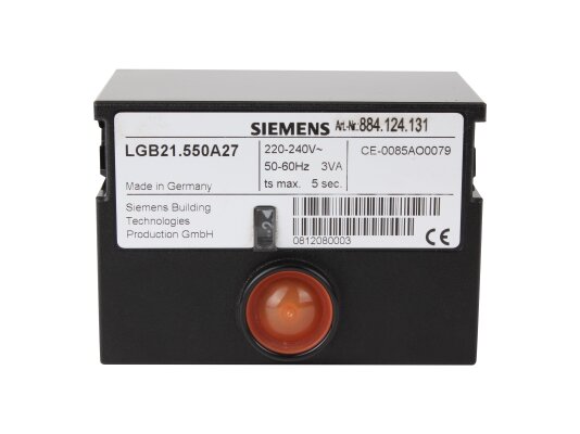 Siemens LGB21.550A27 burner control system.