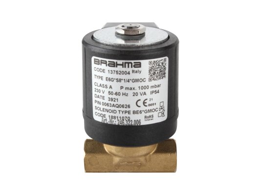 Válvula electromagnética de gas Brahma E6G*S8*1/4*GMOC 13752004