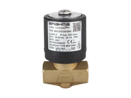 Brahma E6G*S10*3/8*GMO 13747002 Gas Electromagnetic Valve