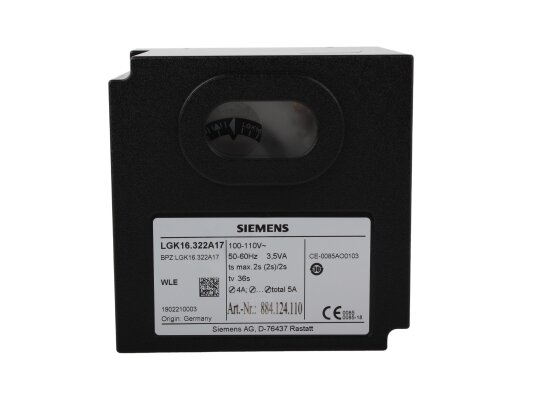 Sistema de control de quemador Siemens LGK16.322A17