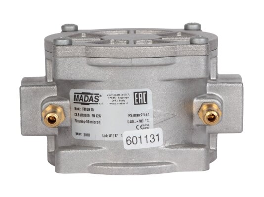 Filtro de gas Madas FM DN 15 2 bar, art: FM02.