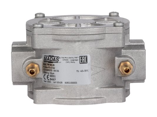 Gas filter Madas FM DN 20 2 bar, art: FM03.