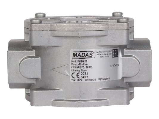 Filtro de gas Madas FM DN 25 2 bar, art: FM04.