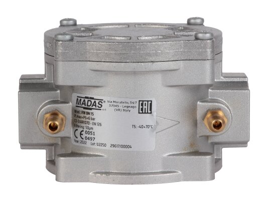 Filtro de gas Madas FM DN 15 6 bar, art: FM020000.