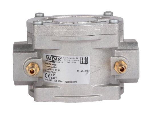 Filtro de gas Madas FM DN 20 6 bar, art: FM030000.