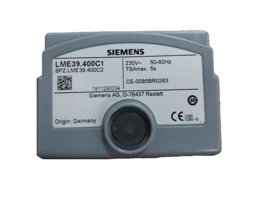Siemens LME39.400C1 burner control system.