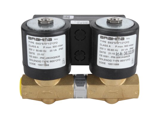 Válvula electromagnética doble Brahma GVC10*1/2*S*S 13991920