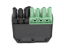 Elco 7P connector, green, male, 65323592