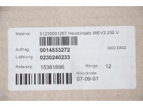 Weishaupt 5.6 kW heating element, 51230001267